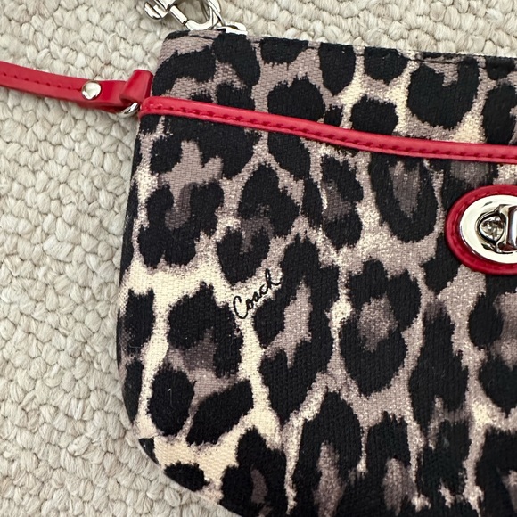 Coach Cheetah Print Wristlet - Picture 2 of 7